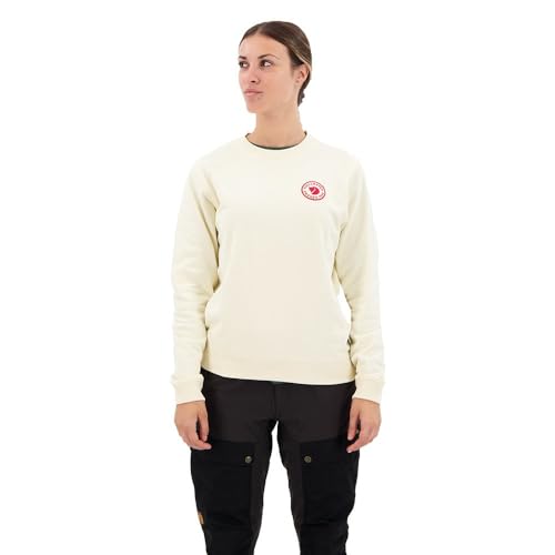 Fjallraven 87230-113 1960 Logo Badge Sweater W Sweatshirt Damen Chalk White Größe XXL