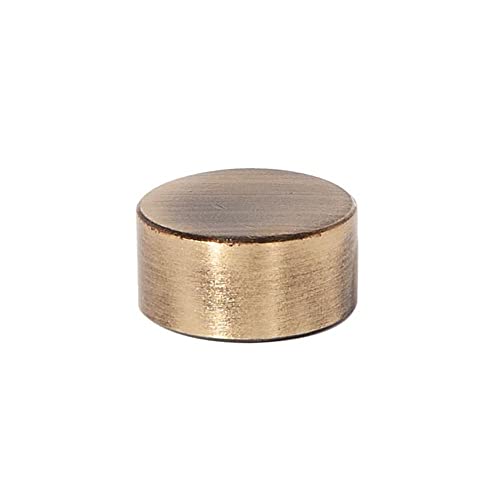 Image of B&P Lamp Solid Brass Flat Cap, Tapped 1 /8IP, 3 /8 Inch Height by 3 /4 Inch Diameter, Antique Brass