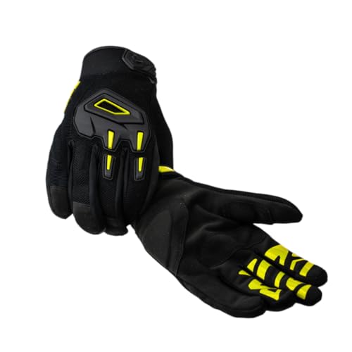 Image of Raida Avantur 2.0 Motorcycle Gloves | Vegan Friendly | Enhanced Knuckle Protection | Touchscreen Compatible | Lightweight & Comfortable | Ideal for Daily Commute & Weekend Rides (Hiviz, S)