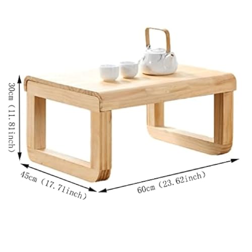 Table basse rectangulaire en bois pour optimiser les petits salons sombres
