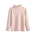 Girls Boys Turtleneck Long Sleeve Shirts Unisex Kids Mock Neck Thermal Pullover Classic Plain Tops (Pink, 5-6 Years)