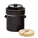 2L (Half Gallon) Fermentation Jar Crock Stoneware Pickling Set with Weights by Trademark Innovations