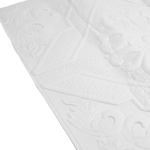 Vidonergy Adhesivo de pared de ladrillo 3D, panel de espuma impermeable para decoración del hogar, blanco, 35 x 35 cm, paquete de 10 (1 unidad)