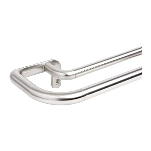 Umbra 1005892-782 Complete Set of Double Curtain Poles Blackout / Fixings and 2 Extendible Bars, Steel, Matt Nickel, 243.84 x 13.03 x 5.41 cm