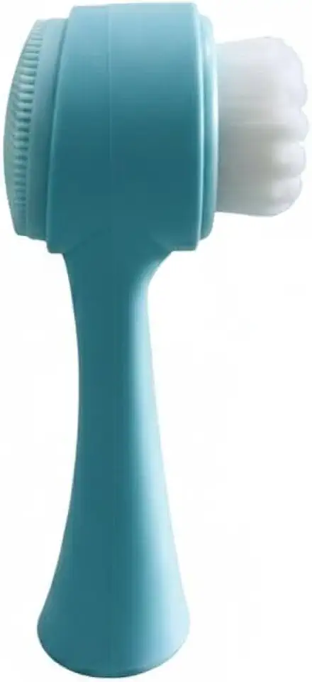 Escova de limpeza Facial 2 em 1 Manual de Limpeza e Esfoliação (Verde)