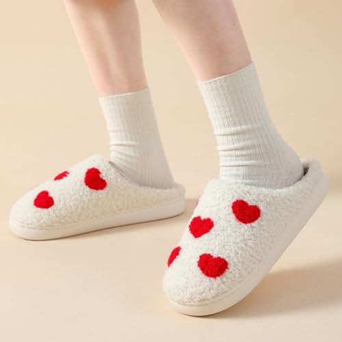 Image of FAYUEKEY House Slippers for Women Fuzzy Mens Fruit Series Strawberry Memory Foam slippers Bedroom Shoes