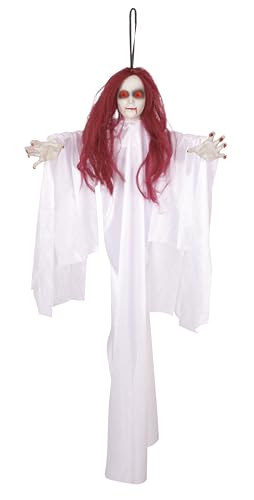 P'TIT Clown - 19467 - Poupée Maléfique Animée à Suspendre - Sonore et Lumineuse - 66 cm - Décoration spéciale Halloween - Fonctionne avec 2 Piles AA (Non...