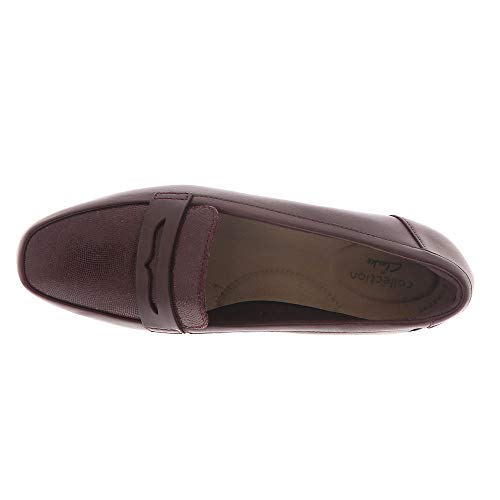 Image of Clarks Womens 26153195 Burgundy Loafer