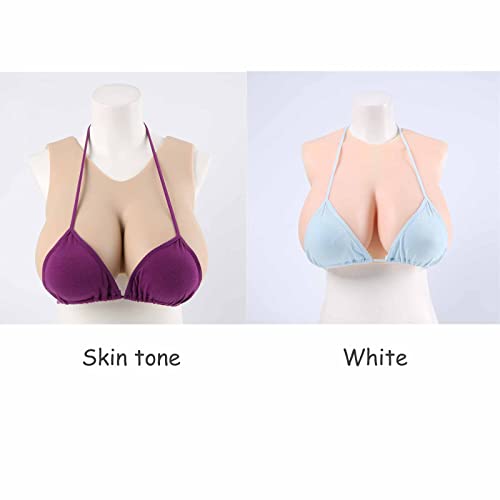 WHG Forma de silicone para seios C-J Cup aberto nas costas com recorte falso, design de fivela, mast