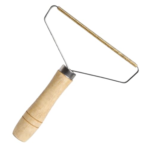 GARVALON Levapelucchi Portatile Manico in Legno, Rullo Depilatorio Riutilizzabile per Peli di Animali e Lanugine, Strumento la Rimozione dei Pelucchi da Vestiti, Tappeti e Mobili,