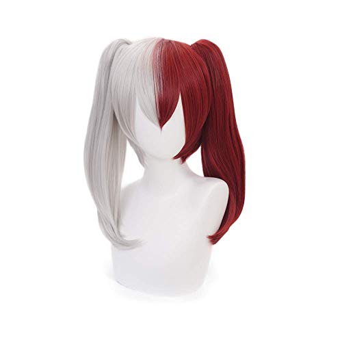 Perruque My Hero Academia Shoto Todoroki bicolore pour éviter les teintures