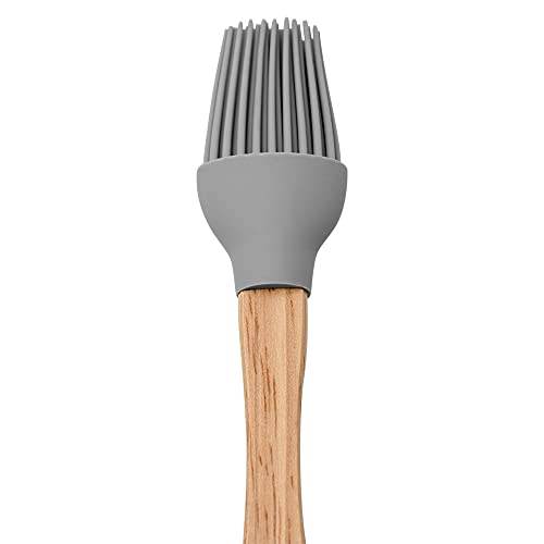 Mimo Style Pincel de Silicone e Cabo em Bambu 100% Ecológico de Excelente Durabilidade, Belo Design,