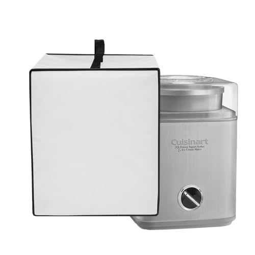 Ice Cream Maker Cover for CUISINART Ice Cream Machine, Heavy Duty Heat-Resistant Waterproof Nylon Fabric Frozen Yogurt Maker Cover Compatible with Cuisinart Ice Cream Maker Machine ICE30BCP1/ICE-21P1