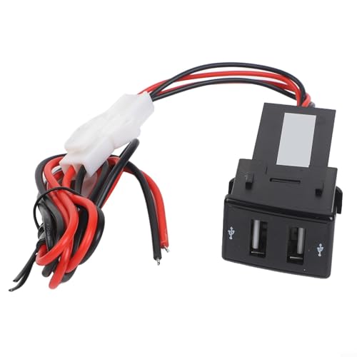 babominimer Kit de cableado de enchufe de cargador USB para D-MAX, para MU-X, V-Cross y para Holden, cargador de coche USB dual con indicador LED y entrada de 12V-24V, caja de fusibles directa