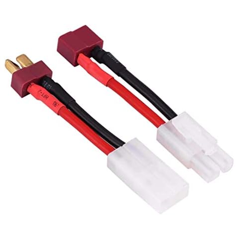 2x Stück Premium Lipo Akku Adapter Set Japan 13,5mm Stecker Buchse auf T-Dean T-Stecker Male Female Hochstromstecker Goldstecker Verpolungsicher 14AWG Kabel kompatibel zu Tamiya RC Modellbau Cover