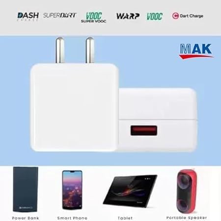 Image of Original 65W USB to C warp Adapter for One Plus 9 pro Charger| 8|8 Pro|7 Pro|7T|7T Pro|7|6T|6|5T|5|3T|3|Nord N10 5G USB to C Charger (Only Adapter) (TEN180)