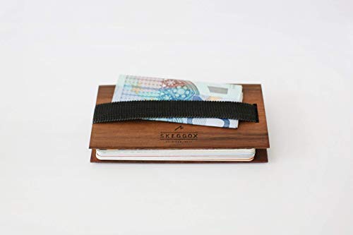 Skeggox Minimalist Wallet Money Clip Slim Wooden Wallet Front Pocket Wallet - Thumbnail 4