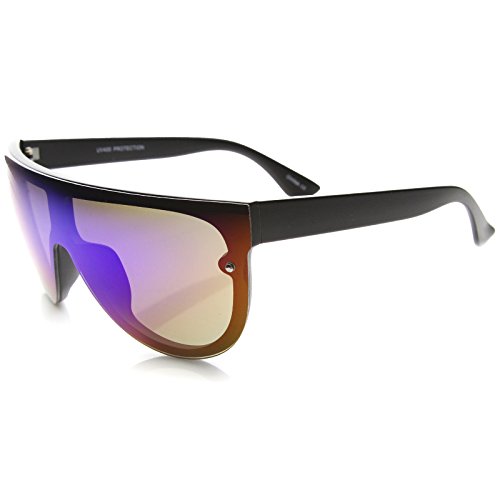 zeroUV 80s Baseball Sunglasses, Mirrored Men Sports Glasses, Women Goggles for Cycling, Wraparound Visor Shield3