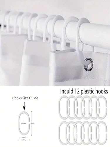 Rideau de douche non occultant pour salle de bain sombre - 6