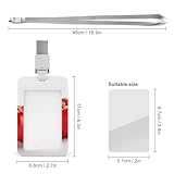 KLWQR Two Red Bell Peppers ID Badge Holder with Adjustable Lanyard Cute Name Badge Reel for Women Work Office Nurses Doctor, Style - Image 2