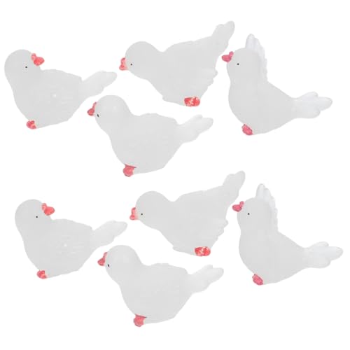 iplusmile 8pezzi Statua Di Ornamentali in Mini Statuette Di Uccelli Realistici Decorazioni Da Figure Di Statue Di Uccelli Per Esterni Da Paesaggio