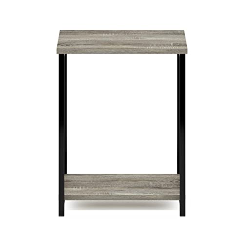 Furinno Simplistic 2-Tier Metal Frame Side Table, French Oak - image 5