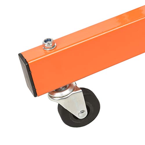 Aain® A018A Heavy-Duty Adjustable Work Table with Drawer & Wheels, Mechanic Tray,Mobile Rolling Tool Table, Orange