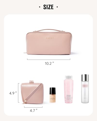 EACHY Travel Makeup Bag,Large Capacity Cosmetic Bags for Women,Waterproof Portable Pouch Open Flat Toiletry Bag Pattern Makeup Bag