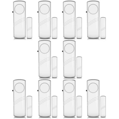 Image of ZHIZUKA Anti-Theft Door /Window Alarm, Magnetic Wireless Sensor Alarm for Home Security System, Pool Door Alarm for Kids Safety Toddler Door Open Alarm Sensor Siren (10)