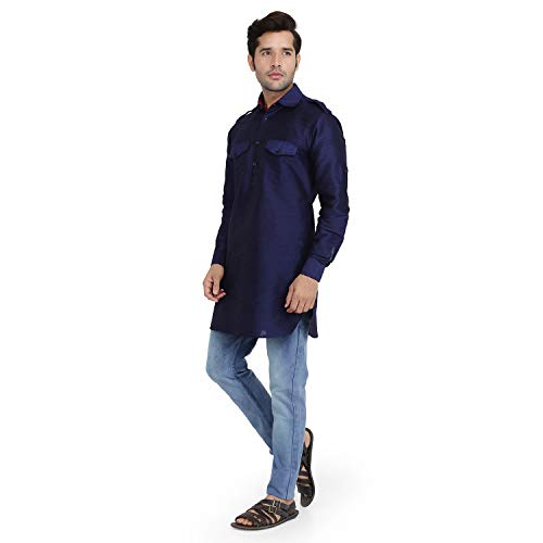 Kurta Pathani de seda india para lucir elegante en bodas y eventos 3