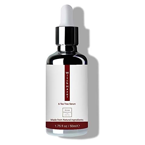 HerbOrganic Organic Restoring Witch Hazel Serum with Aloe Vera and Tea Tree - 50ml - Restores skin, Brightens Facial Tone, Reduces Irritation, Acne and Wrinkles Cover