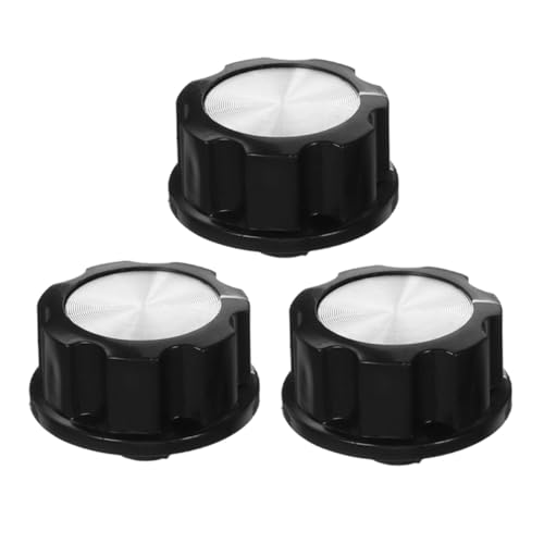NOLITOY 3 Piezas Perillas Negras de Plástico para Temporizador y Control de Horno Freidora y Olla Presión Diseño Seguro y Fácil de Usar para Cocina Doméstica
