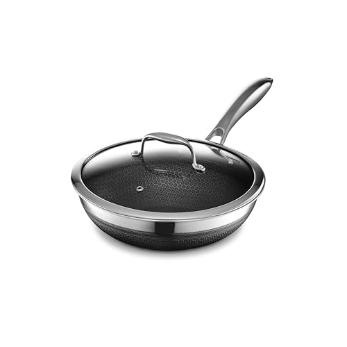 Image of HexClad Hybrid Nonstick 10-Inch Wok with Stainless Steel Lid, Stay-Cool Handle, Dishwasher-Friendly, Oven-Safe Up to 900°F, Induction Ready, Compatible with All Cooktops