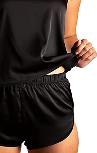 Image of Women's Satin Soft Top and Shorts Set Nightsuit for Womens