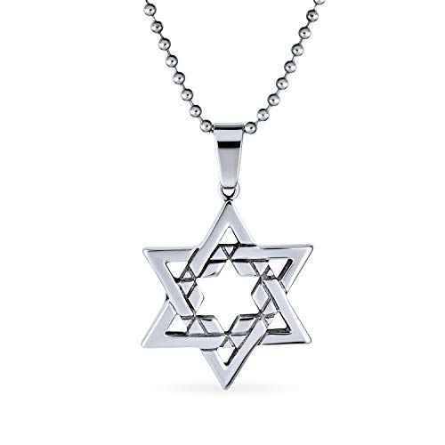 Étoile de David Bling Jewelry collier pendentif pour Hanoukka et Bar Mitzvah