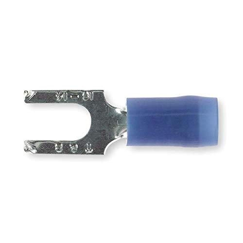 Fork Terminal, Flangd, 8 Stud, Blue, PK100