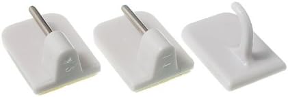 24 Sets of Curtain Wire Hooks 2 x END + 1 x Centre-Support Hooks for UPVC