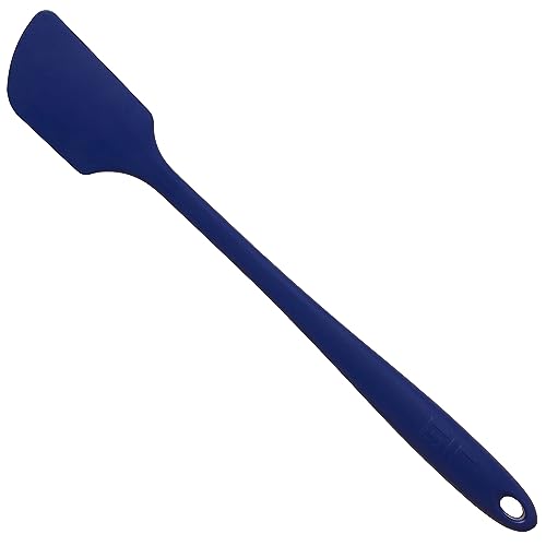 Image of GIR: Get It Right Premium Silicone Spatula - Non-Stick Heat Resistant Kitchen Spatula - Perfect for Baking, Cooking, Scraping, and Mixing - Skinny - 11 IN, Navy