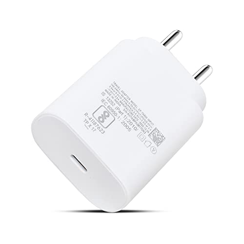 Image of 25W Original S21 FE 5G Charger Adapter Compatible with Samsung Galaxy S21fe Cellular Phone USB-C Super Fast Travel Charging Adaptive Quick Speed Adaptor 25-Watt Support for Galaxy Mobile 25 Watt
