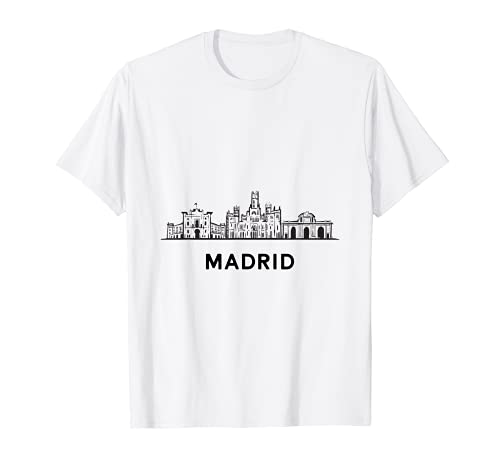 Madrid Skyline Design Camiseta