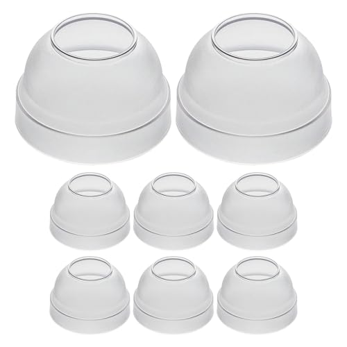 Sewroro Tapas Transparentes para Coctelera 8 Unidades Tapas Antisalpicaduras de Plástico Reutilizables para Vaso Mezclador Compatibles Batidoras de Bebidas y Tazas de Té Accesorio
