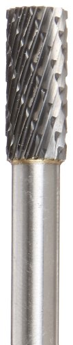 Image of Drill America SA-2 Carbide Burr /Rotary File Cylindrical Double Cut for Die Grinder 5 /16 inch Dia. x 3 /4 inch Cut Length with 1 /4 inch Shank and 2-1 /2 inch Overall Length, DUL Series