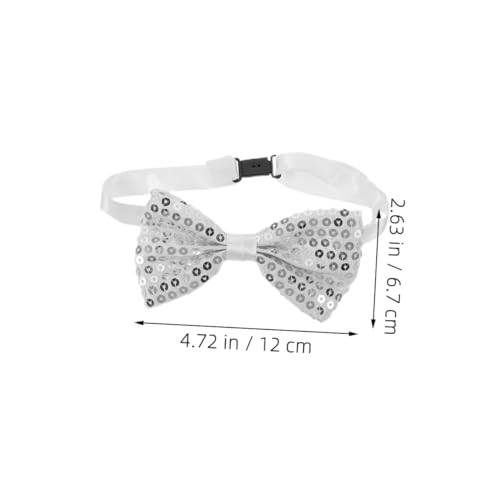 BESPORTBLE 10Pcs Sequin Bow Ties Pre Tied Adjustable Neck Tuxedo Bowtie for Boys for Graduation Weddings and Formal Events Durable Vibrant Color Retention2