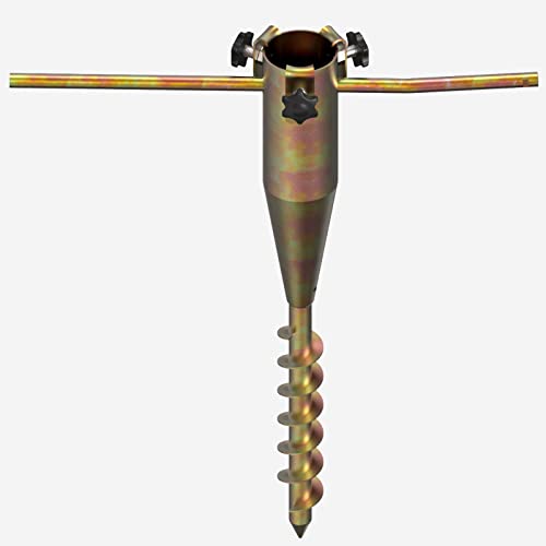 Zaquak Beach Umbrella Anchor,No Dig Ground Anchor with 5-Spiral Screw,Umbrella Sand Anchor,Rust Free Strong Beach Umbrella Auger,Umbrella Holder for One Size Fits All