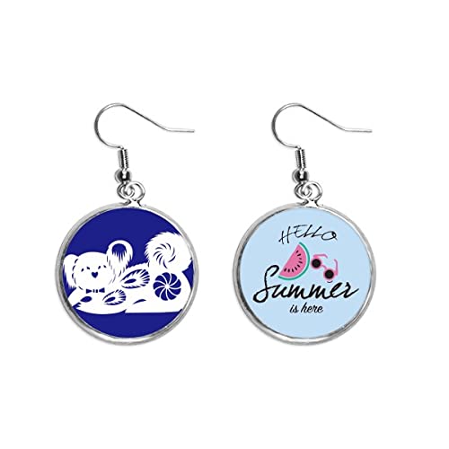 Pendientes de sandía del año de perro chino, el regalo ideal de verano