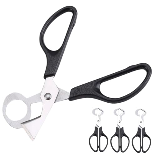 Alipis 3Pcs Stainless Steel Egg Shell Scissors Egg Opener Shears for Quail Eggs Kitchen Tool with Slip Handle for Easy Shell Cutting and Pouring for Parties