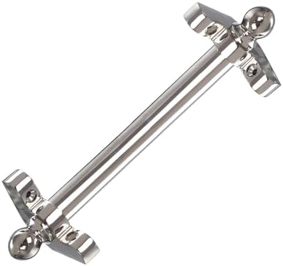 Stair Rods for Carpets (46in, 10 pcs) - Silver Carpet Runner Bars, Easy to Fit Gripper Rods for Stairways, Ideal for 20-44 Inch Width Rugs, Durable & Stylish