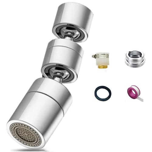 Wasserhahn Luftsprudler,360°Drehbar Wasserhahn Strahlregler Doppelfunktional Schwenkbrause Perlator,Schwenkbarer Wasserhahn Strahlregler Cover