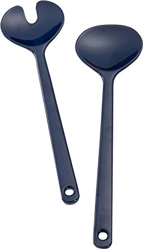Brunner Set Piatti da Campeggio 8 Pz in Melammina colore Bianco e Blu