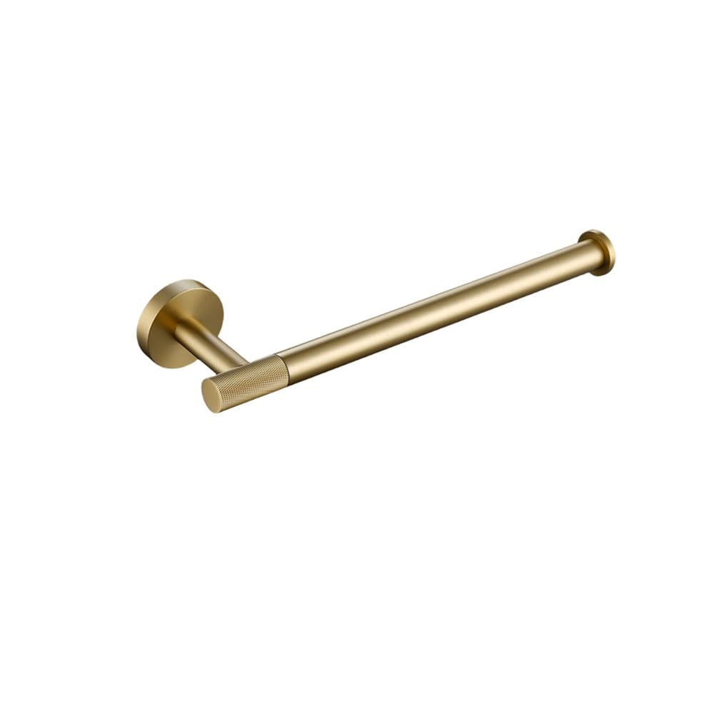 Bathroom Hardware Accessories Set Brushed Gold Knurled Brass Kit Towel Bar Ring Robe Hook Paper Holder Towel Ring Toilet Brush,Towel Holder